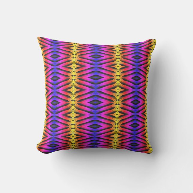 Festive colors throw pillow (Front)