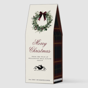 Festive Company Favor Name Quote Logo Christmas Roasted Coffee