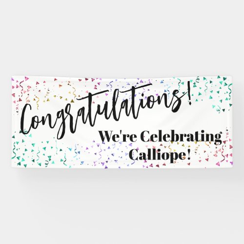 Festive Confetti Congratulations Were Celebrating Banner