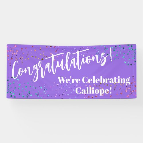 Festive Confetti Congratulations Were Celebrating Banner