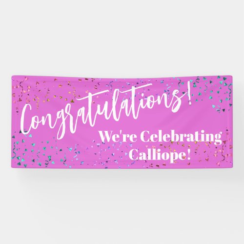 Festive Confetti Congratulations Were Celebrating Banner