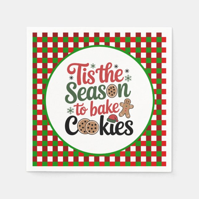 Festive cookie baking Season party  Napkins (Front)
