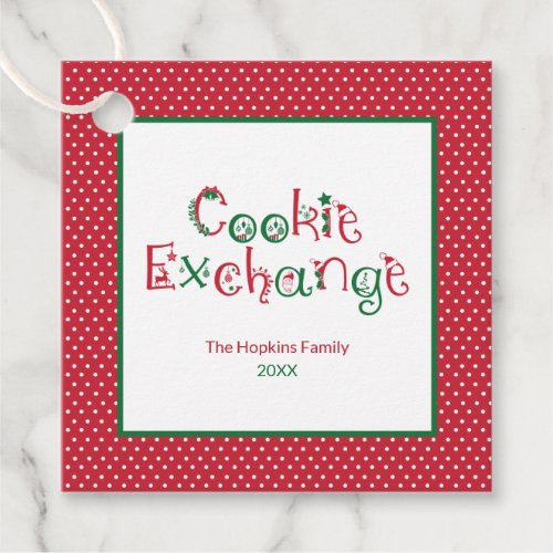 Festive Cookie Exchange Favor Tags