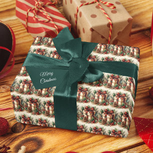 Festive Coquette Plaid Bow Elegance Christmas Wrapping Paper