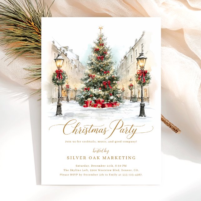 Festive Corporate Christmas Party Invitation (Creator Uploaded)