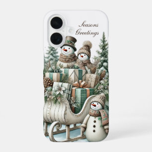 Festive Country Christmas Holiday iPhone 16 Case