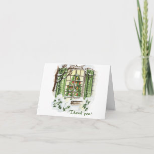 Festive Country House Christmas Corporate Holiday Thank You Card