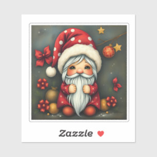 Festive cozy christmas gnome in Disguise  Sticker