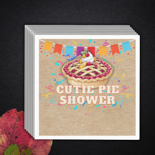 Festive Craft Cutie Pie Party Baby Shower Napkins