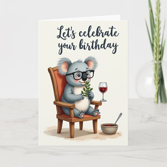 Festive Critter Birthday Card (Front)