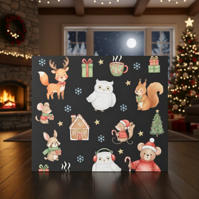 Festive Critters Holiday Gift Wrap (Holiday Gift Wrapping Paper)
