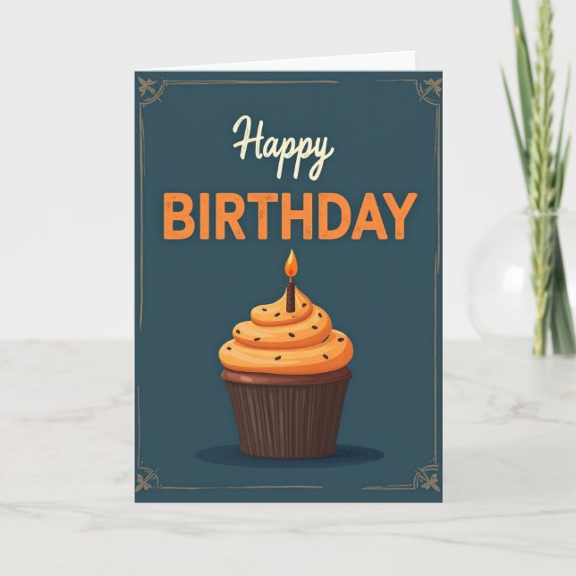 Festive Cupcake Art Card (Front)