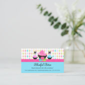 Festive Cupcake Cake Pops Macaron Business Card (Standing Front)