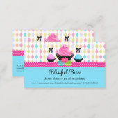 Festive Cupcake Cake Pops Macaron Business Card (Front/Back)