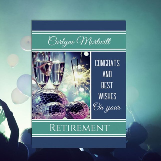 Festive, Custom Congrats Retirement card (Creator Uploaded)