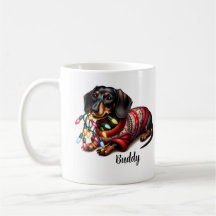 Festive Dachshund Delight Coffee Mug
