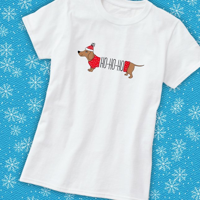 Festive Dachshund in Sweater Holiday T-Shirt (Creator Uploaded)