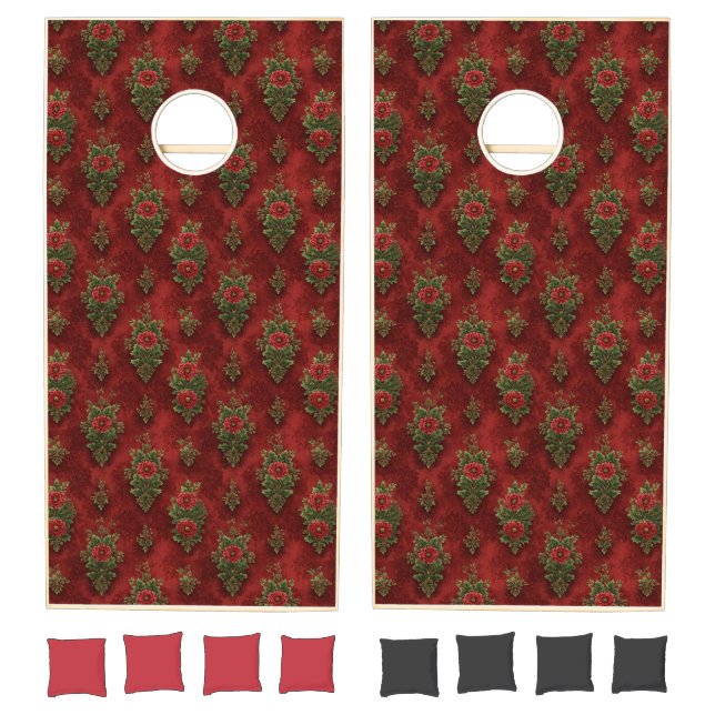 Festive Damask  Cornhole Set (Set)