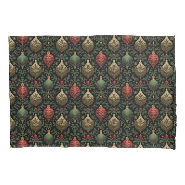 Festive Damask  Pillow Case (Front)