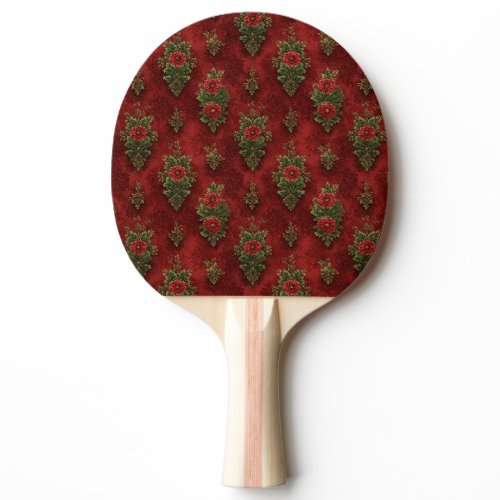 Festive Damask  Ping Pong Paddle
