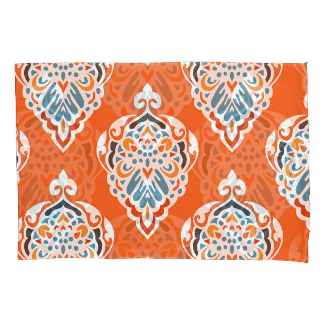 Festive damask vintage pattern, elegant design. pillow case (Front)