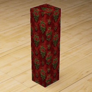 Festive Damask  Wine Box