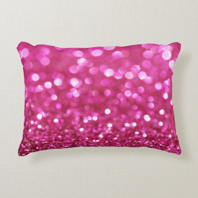 Festive Dark Pink: Elegant Abstract. Accent Pillow (Front)