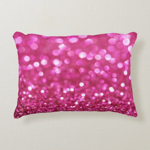 Festive Dark Pink Elegant Abstract Accent Pillow