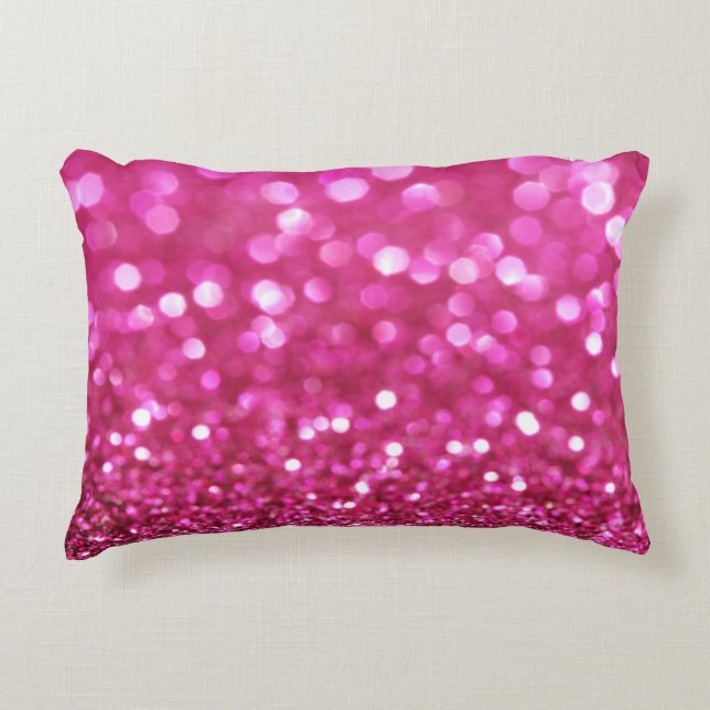 Festive Dark Pink: Elegant Abstract. Accent Pillow (Front)