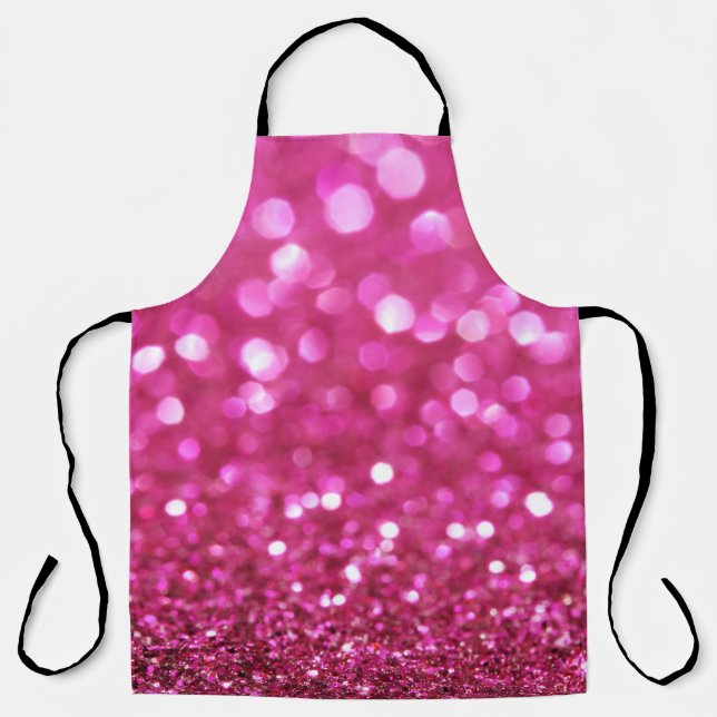 Festive Dark Pink: Elegant Abstract. Apron (Front)