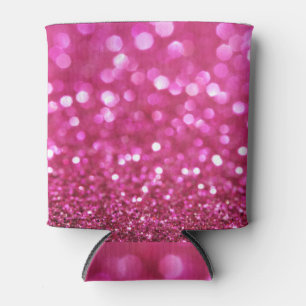 Festive Dark Pink: Elegant Abstract. Can Cooler