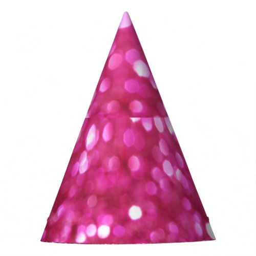 Festive Dark Pink Elegant Abstract Party Hat