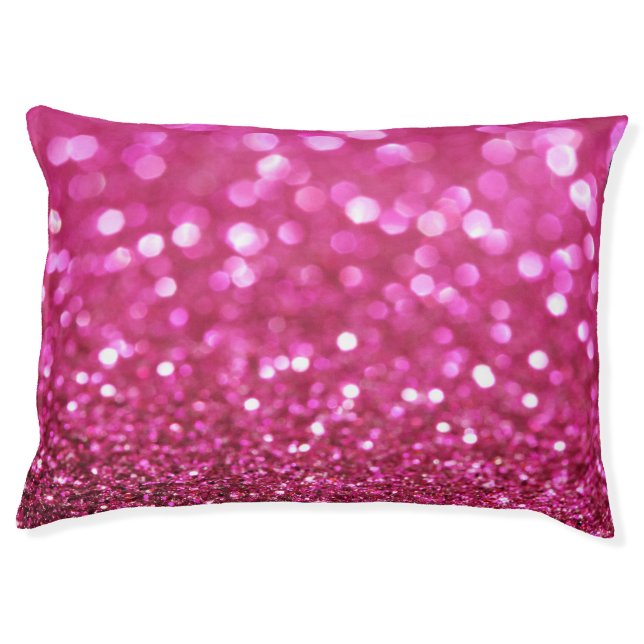 Festive Dark Pink: Elegant Abstract. Pet Bed (Front)