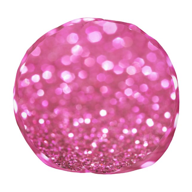 Festive Dark Pink: Elegant Abstract. Pouf (Bottom)