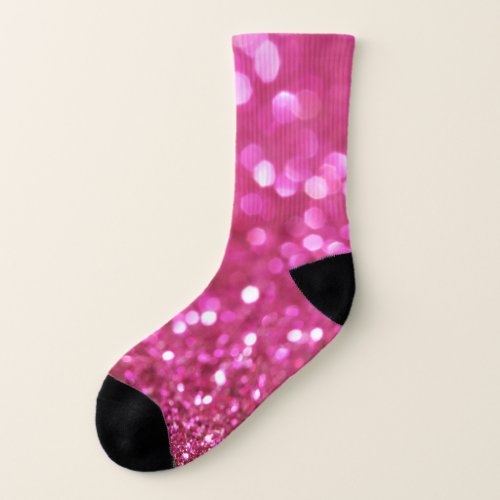 Festive Dark Pink Elegant Abstract Socks