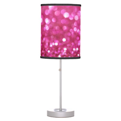 Festive Dark Pink Elegant Abstract Table Lamp