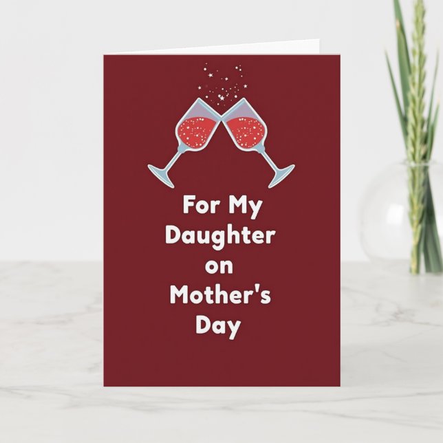 Festive Daughter Mothers Day Card (Front)