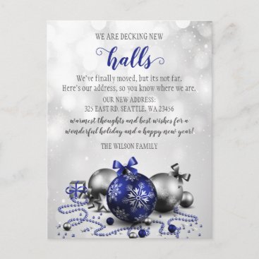 Festive Decking The New Halls Moving Announcement Postcard