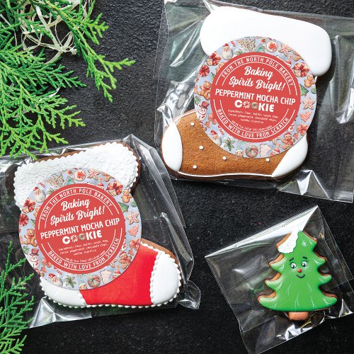 Festive Delight Christmas Cookie Wonderland Bakery Classic Round Sticker
