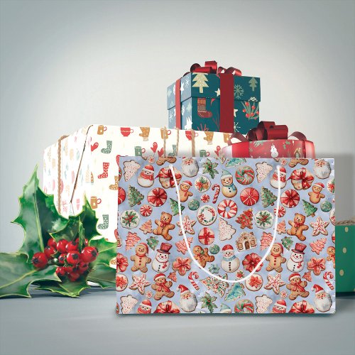 Festive Delight Christmas Cookie Wonderland Large Gift Bag
