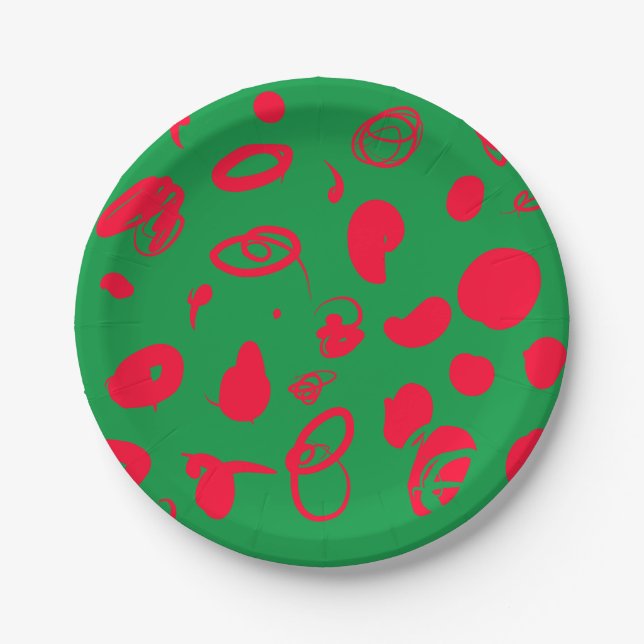 Festive design  paper plates (Front)