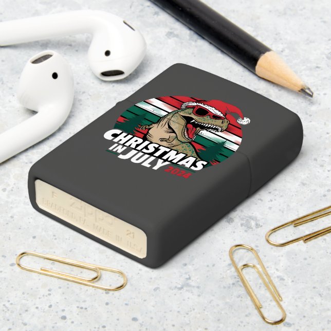 Festive Dino in Shades Zippo Lighter (On Table 2)