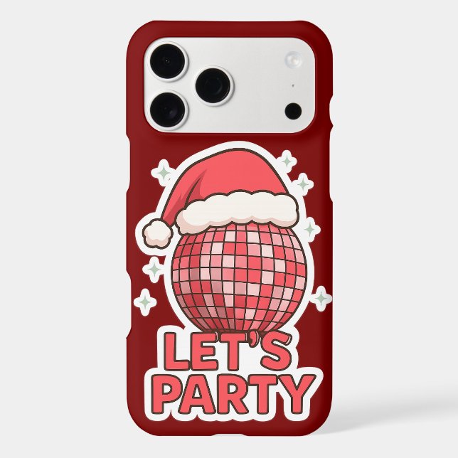 Festive Disco Vibes Sticker iPhone Case (Back)