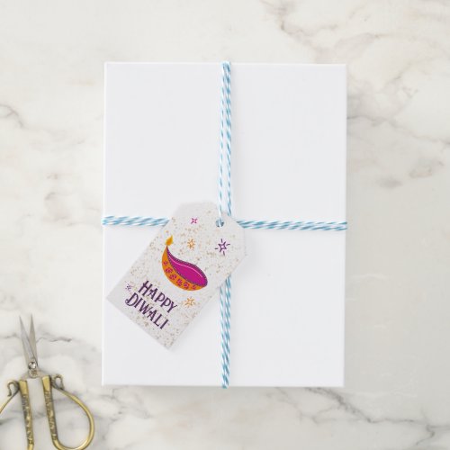 Festive Diwali Oil Lamp  Gift Tags