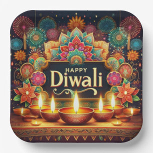 Festive Diwali  Paper Plates