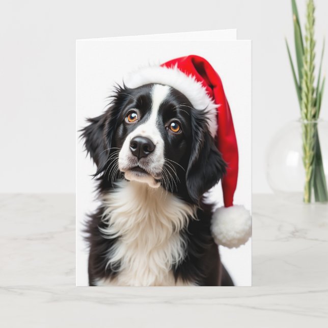 Festive Dog Cap Card (Front)