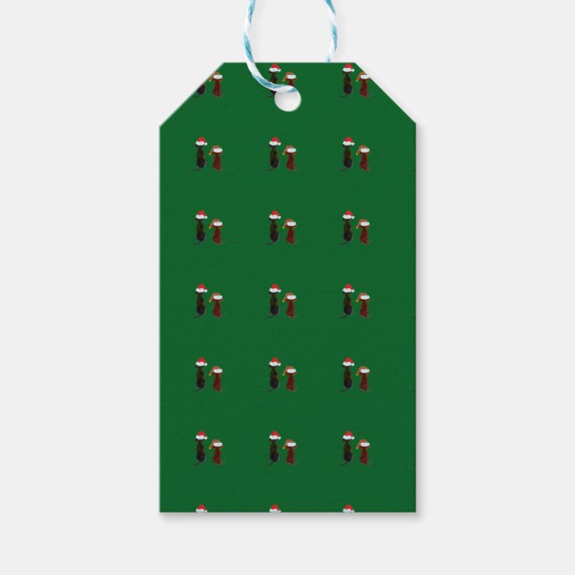 festive dog gift tags (Front)