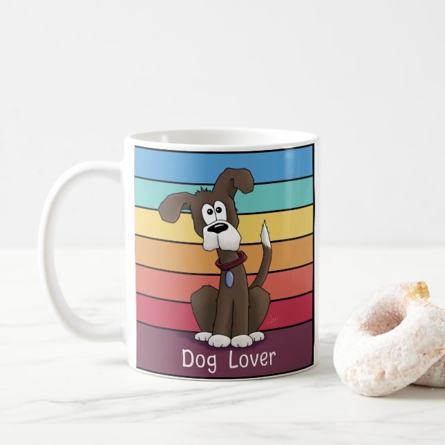 Festive Dog Lover Coffee Mug (With Donut)