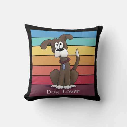 Festive Dog Lover  Throw Pillow