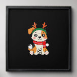 Festive Dog with Reindeer Antlers � Cute Christmas Peel And Stick Photo Tile